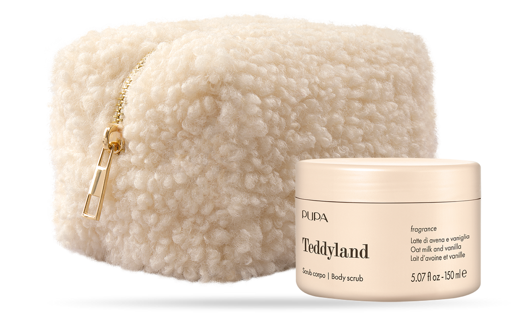 PUPA TEDDYLAND BODY SCRUB 150ml + TEDDY FABRIC MAKE UP POUCH