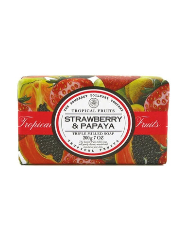 SOMERSET TROPICAL FRUITS STRAWBERRY & PAPAYA SOAP BAR