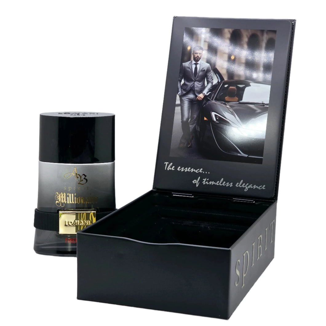 LOMANI AB SPIRIT MILLIONAIRE FIBER NOIR FOR MEN EAU de PARFUM 100ml
