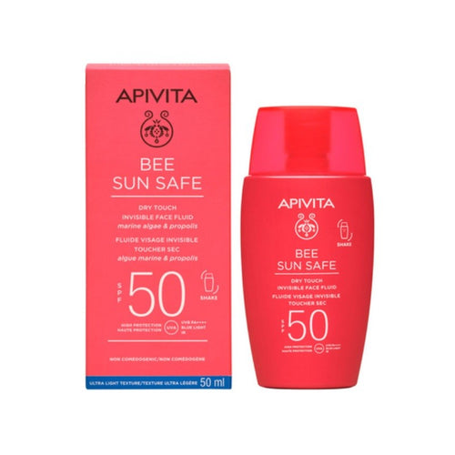 APIVITA BEE SUN SAFE DRY TOUCH INVISIBLE FACE FLUID SPF50+