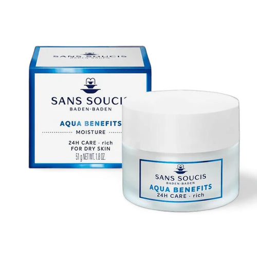 SANS SOUCIS MOISTURE AQUA BENEFITS MOISTURIZING 24h CARE RICH FOR DRY SKIN 50ml