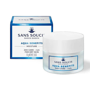 SANS SOUCIS MOISTURE AQUA BENEFITS MOISTURIZING 24h CARE RICH FOR DRY SKIN 50ml