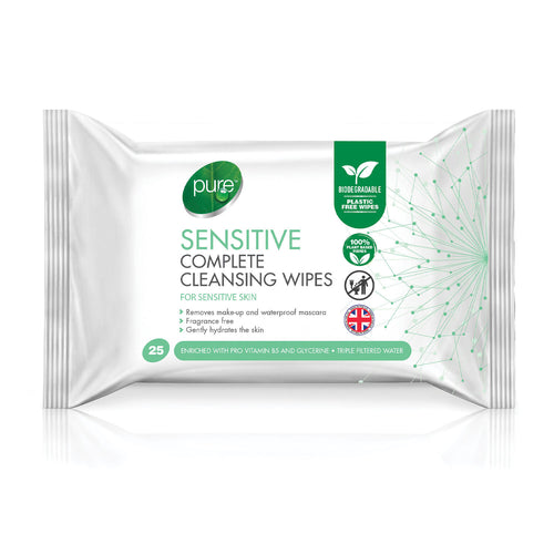 PURE SENSITIVE COMPLETE CLEANSING WIPES 25pc