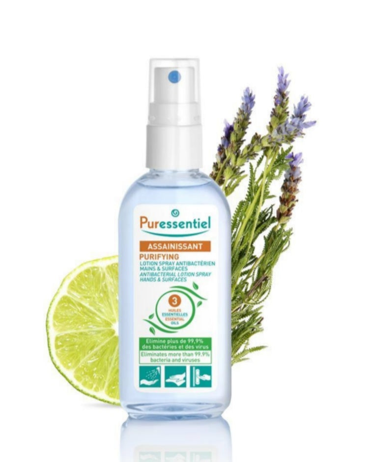 PURESSENTIEL PURIFYING ANTI-BACTERIAL LOTION SPRAY HANDS & SURFACES