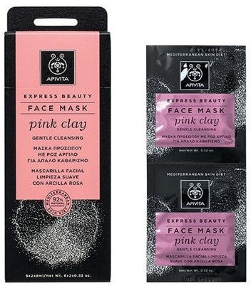 APIVITA GENTLE CLEANSING FACE MASK WITH PINK CLAY 2x8ml